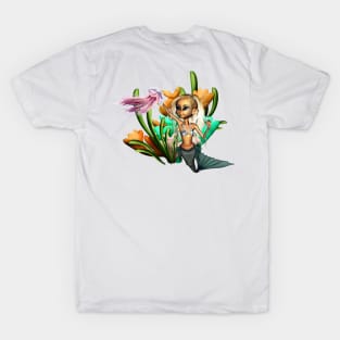 Cute playing mermaid with a wonderful jellyfish T-Shirt